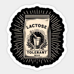 Lactose Tolerant Milk // Original Vintage Design Sticker